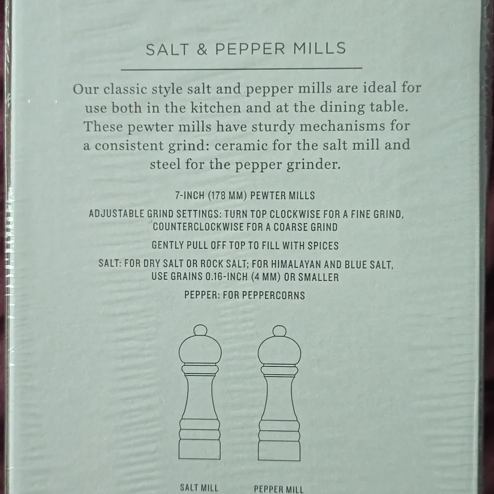 Williams Sonoma Gold & Silver Salt & Pepper Shakers, Brass & Silver, $249.95US